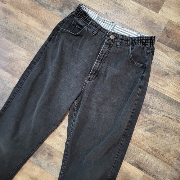 Lee Vintage 90's Women's Black Denim Stretch Waist Casual Jeans Size 12 M - Picture 2 of 9
